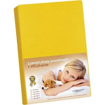 Prostěradlo Prostěradlo Bellatex Jersey s elastanem - 200 x 220 cm - sytá žlutá