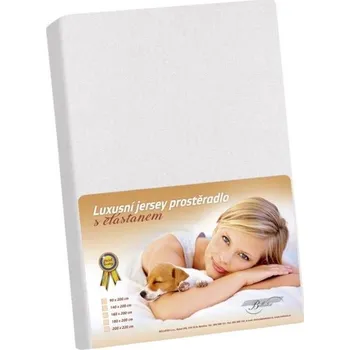 Prostěradlo Prostěradlo Bellatex Jersey s elastanem - 100 x 200 cm - bílá