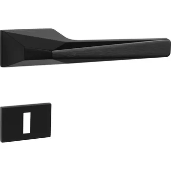 Dveřní kování TI - SAFIR - RT5 4155 rozety BBQ, klika/klika BS - Černá matná (153)