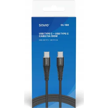 Datový kabel Kabel Elmak USB typ C - USB typ C 2 m černý