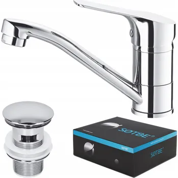 Vodovodní baterie Stojánková umyvadlová baterie Sotbe ATRAN, stříbrná