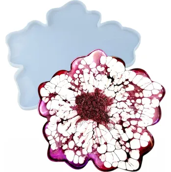 Forma na odlévání Silikonová forma – podnos ve tvaru květiny