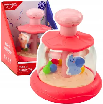 Hračka pro nejmenší Káča káča s míčky a zvířátky Hroch Lev Opice Růžová