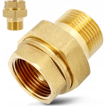 Fitinka ŠROUBENÍ MOSAZNÉ 1/2'' PŘÍMÉ TĚSNĚNÍ O-KROUŽEK SPOJKA Spojka Trubky Vody Topení