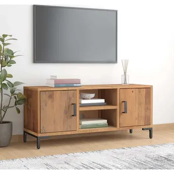 Televizní stolek vidaXL TV stolek 110 x 35 x 48 cm masivní borové dřevo [349917] Barva: Hnědá