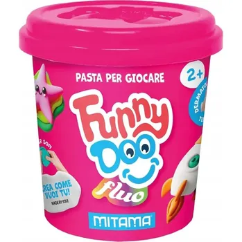 Výtvárné potřeby Modelína FUNNY DOO, 3neon barvy, 3x120g, oranžová,růžová,zelená, MITAMA