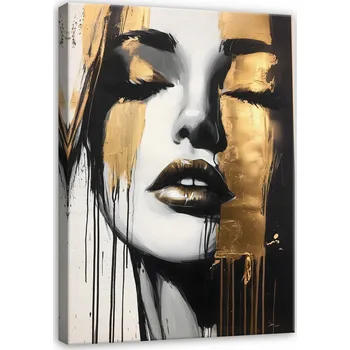Obraz OBRAZ ŽENA TVÁŘ GLAMOUR NA PLÁTNĚ NA ZEĎ DO LOŽNICE OBÝVÁKU 100x70