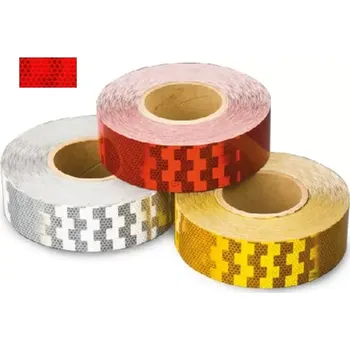 Reflexní samolepící páska na pevný podklad - červená - metráž