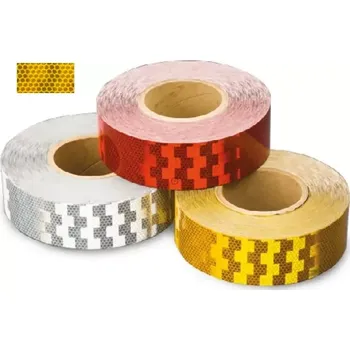 Reflexní samolepící páska na pevný podklad - oranžová - metráž