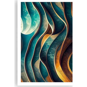 Obraz Obraz plakát do obýváku ložnice 61x91 cm vlny foto plakáty na zeď bez rámu