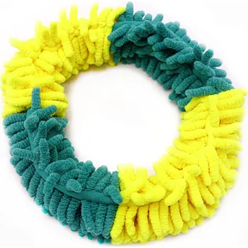 Hračka pro psa Pískací Potvůrky Mopový kroužek - velký Barva: žlutá/zelená