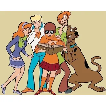 Zuty Malování podle čísel Shaggy, Scooby, Daphne, Velma a Fred (Scooby Doo)