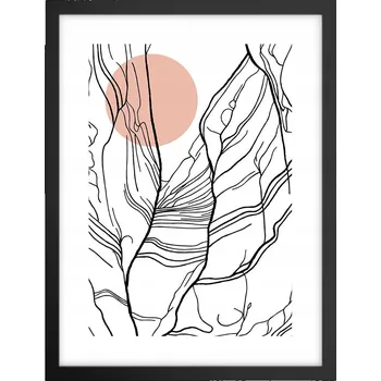 Obraz Obraz plakát v černém rámu do obýváku 30x40 abstrakce plakáty na zeď