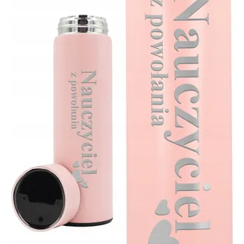 Termoska TERMOHRNEK Termoska Růžová s LED Displejem Učitel/ka s Povoláním