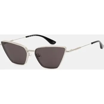 Sluneční brýle Sluneční brýle Alexander McQueen dámské, stříbrná barva, AM0501S SLV, vel. 58