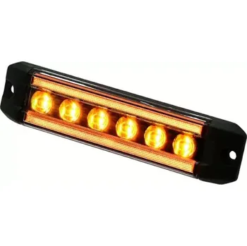 Příslušenství osvětlení automobilu LED obrysové světlo boční se stroboskopem Proplast PRO-MINI-RAIL 6 oranžové / oranžové