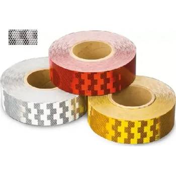 Reflexní samolepící páska na pevný podklad - bílá - balení 50 m