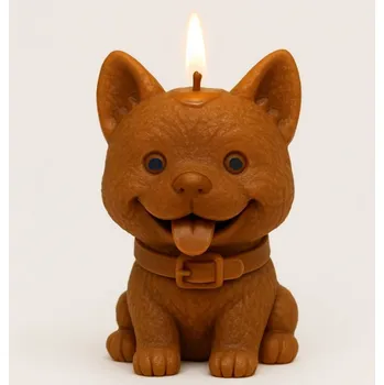 Svíčka Vonná svíčka Pejsek | 22 g | Svíčkománie3D | Barva: Hnědá