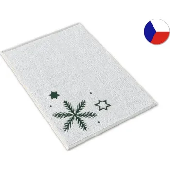 Ručník Malý vánoční ručník 35x50 Ledová hvězda bílozelená