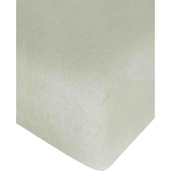 Prostěradlo 4sleep froté s gumičkou 90/200 smetanové