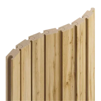 Obklad Lamele 3D Lamely Puzzle, DUB WOTAN, obložení zakřivených a oblých stěn, 46 x 18 x 2750 mm