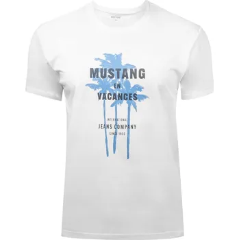 Pánské tričko Mustang T-shirt męski White 4249 2100 200 M Velikost: XXL