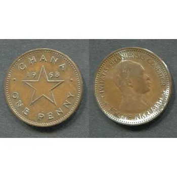 GHANA. 1 penny 1958. KM-2