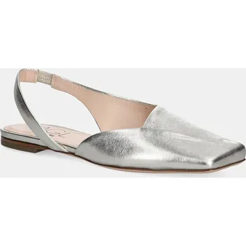 Dámské baleríny Kožené baleríny AGL Rina Sling B D550002PCFOILE0244 stříbrná SLV, EUR 41