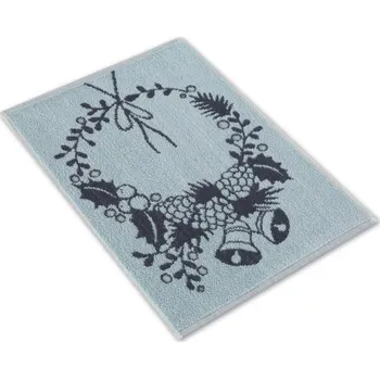 Ručník Malý kuchyňský ručník 35x50 ZARA 450g Věnec se zvonky modrošedý
