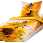 Apex 3D povlečení 140x200+70x90-Slunečnice