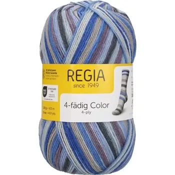 Příze Regia 4-Ply Color 3052 Rauchblau color (Ponožková příze Regia 3052 Rauchblau color)