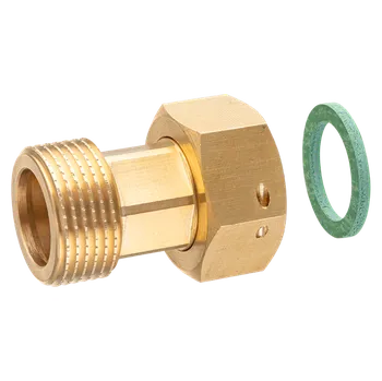Vodovodní potrubí Mosazné šroubení k vodoměru 1/2" s 1/2" převlečnou matkou 600112
