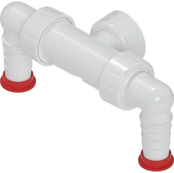 Sifon Dvojkolínko podomítkového sifonu, pro pračku, bílá 168.131.0