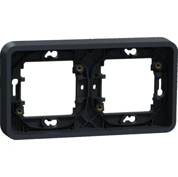 vypínač Rámeček IP55 zapuš. horiz mont 2x antr.