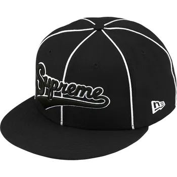 Kšiltovka Supreme Piping Script Logo New Era® / Black Barva: Černá, Velikost: 7 5/8 - 60,6 cm