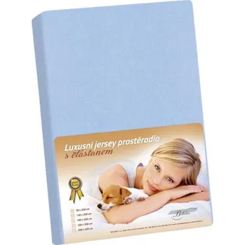 Prostěradlo Prostěradlo Bellatex Jersey s elastanem - 200 x 220 cm - modrá