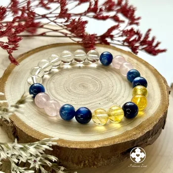 Náramek Náramek z minerálů Intuice - růženín, kyanit