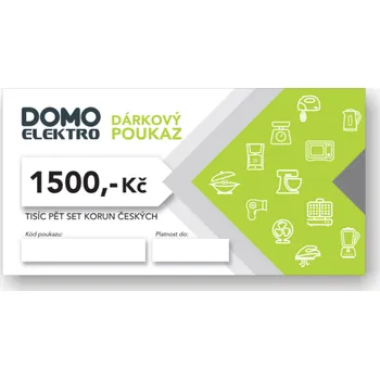 Dárková krabička Dárkový poukaz DOMO - ELEKTRO v hodnotě 1500 Kč