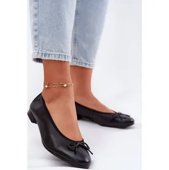 Dámské lodičky Kožené Baletky Dámské Maciejka P6800-04 Barva: Černá, Velikost: 37