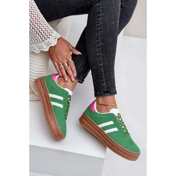 Dámské tenisky Dámské platformové tenisky v - barvě Egelia Barva: Zelená, Velikost: 37