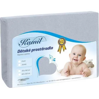Prostěradlo Prostěradlo do postýlky Bellatex Dětské jersey - 70 x 140 cm - šedá