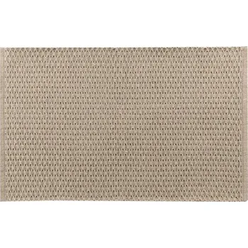 Koberec BAVLNĚNÝ PLETENÝ KOBEREC 50x80 BÉŽOVÝ TKANÝ DO KOUPELNY PŘEDSÍNĚ