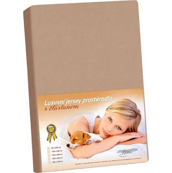 Prostěradlo Prostěradlo Bellatex Jersey s elastanem - 180 x 200 cm - kávová