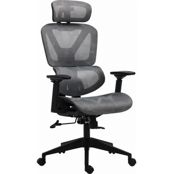 Kancelářské křeslo Lincoln, šedo-černá látka