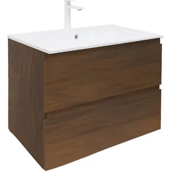 Koupelnový nábytek Koupelnová skříňka s umyvadlem SAT B-Way 99x50x45 cm ořech mat BWAY2100NUTU4BBI - BWAY2100NUTU4BBI