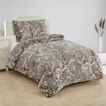 JAHU Povlečení mikroplyš - Hnědé větvičky 140x200, 70x90cm