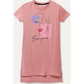 Dívčí šaty Dívčí tunika - Winkiki WTG 11968, lososová Barva: Lososová, Velikost: 146