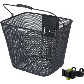 Košík na láhev Basil Bilbao černý včetně držáku KF