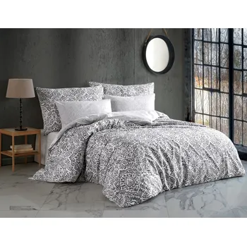 Bavlněné povlečení Hanzade Černé Velikost: 140x200 + 70x90 cm