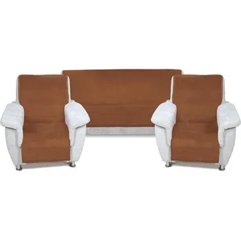 deka Deka Bellatex KIRA PLUS 2+1 - 150 x 200 cm + 2x 65 x 150 cm - hnědá/ světle béžová